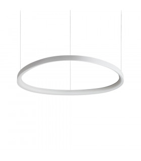 Suspensión LED integrada Gemini 1 bombilla Metal, plástico blanco
