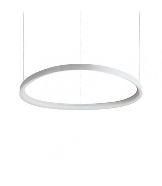 Suspensión LED integrada Gemini 1 bombilla Metal, plástico blanco