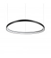 Suspension LED intégré Gemini 1 ampoule Métal,plastique Noir