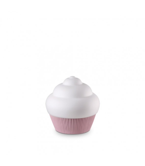 Lampe de table Cupcake Résine Rose 1 ampoule 21cm