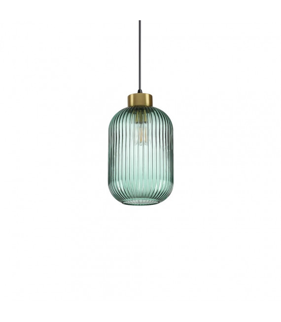 Sospensione di design Mint-1 Vetro verde 1 lampadina 29,5 cm