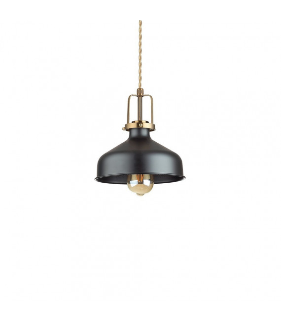Eris-2 pendant lamp Black metal 1 bulb 39cm