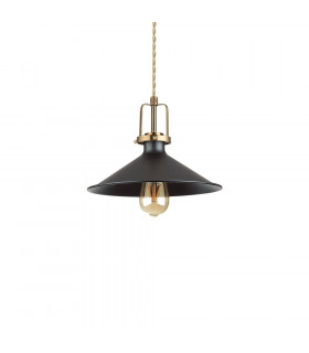 Eris-3 Lampada a sospensione in metallo nero 1 lampadina 31cm