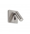 Applique avec liseuse Lite Métal Nickel 1 ampoule 8,5cm