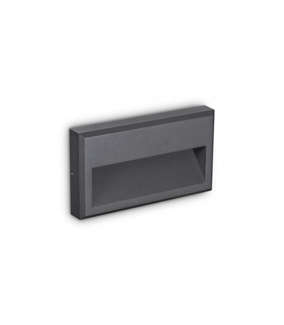 Wandleuchte Febe Glas, Metall Anthrazit 1 flammig 13cm