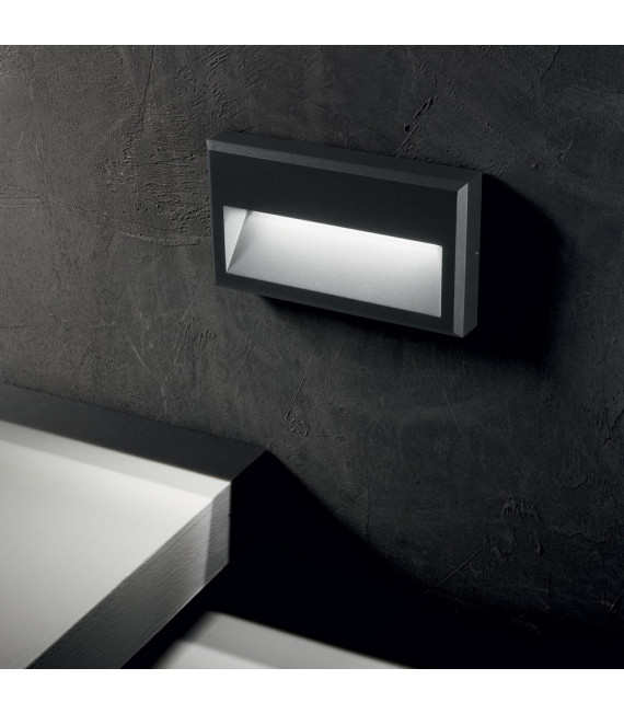Applique murale Febe Verre,métal Anthracite 1 ampoule 13cm