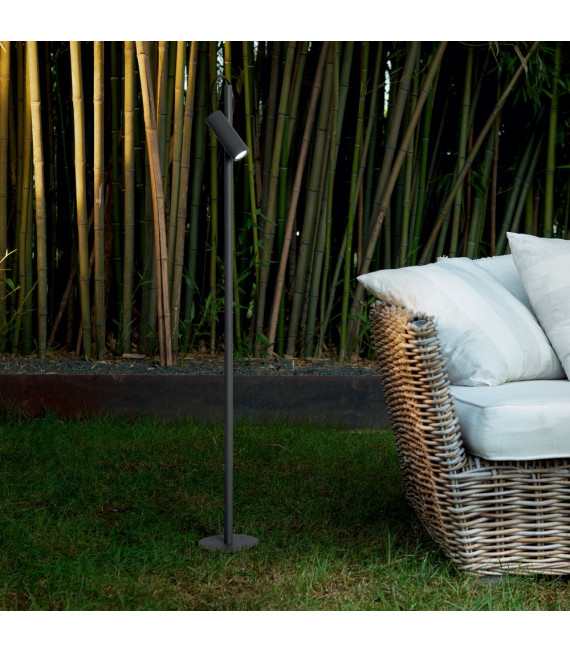 Paletto da giardino Hub Metallo, alluminio Antracite 1 lampadina 110cm