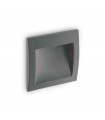 Recessed garden wall light Wire Glass, metal, aluminum Anthracite 1 bulb 14cm