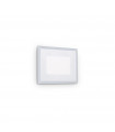 Indio recessed garden wall light Glass, metal, white aluminum 1 bulb 8cm