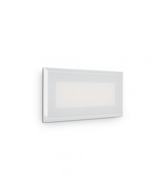 Applique da incasso da giardino Indio Vetro, metallo, alluminio bianco 1 lampadina 8,5 cm