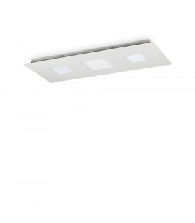 Plafonnier Relax Métal,aluminium blanc 1 ampoule 4cm