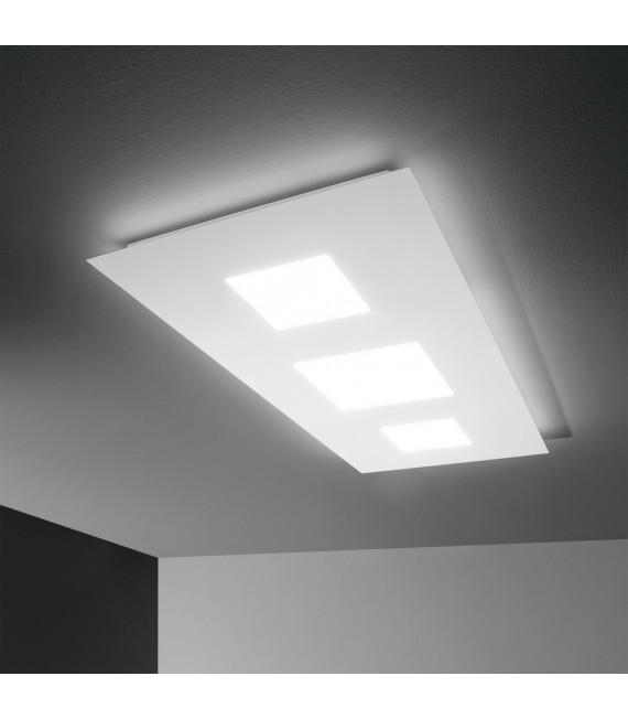Plafonnier Relax Métal,aluminium blanc 1 ampoule 4cm