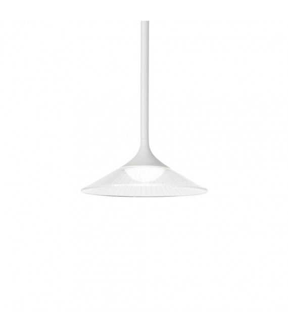 Lampada a sospensione Tristan 1 lampadina Metallo, alluminio bianco