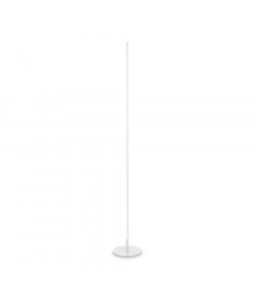 Integrierte LED-Stehleuchte Yoko Metall, Aluminium, weißer Kunststoff 1 Glühbirne 146,5cm