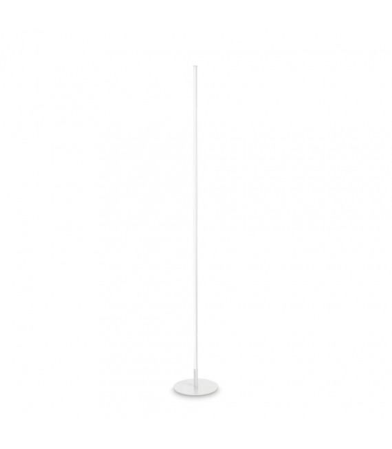 Lámpara de pie LED integrada Yoko Metal, aluminio, plástico blanco 1 bombilla 146,5cm