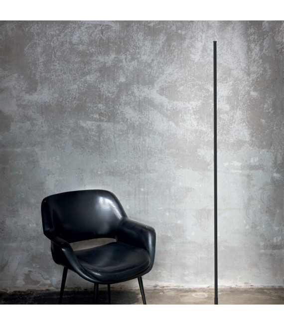 Integrierte LED-Stehleuchte Yoko Metall, Aluminium, Kunststoff Schwarz 1 Glühbirne 146,5 cm