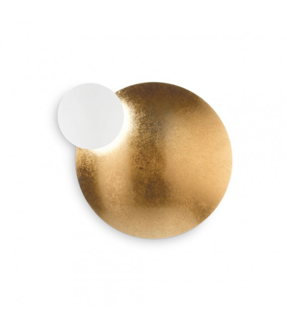 Applique murale Eclissi 1 ampoule Métal Or blanc