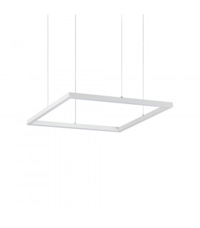 Sospensione LED integrata Oracle 1 lampadina Metallo, alluminio, plastica bianca