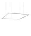 Oracle integrated LED suspension 1 bulb Metal, aluminium, white plastic