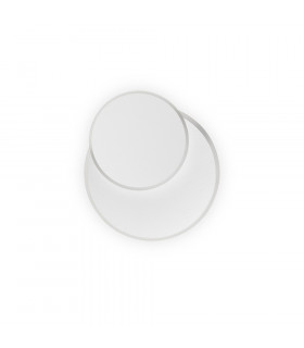 Applique Pouche Vetro, metallo bianco 1 lampadina 25cm