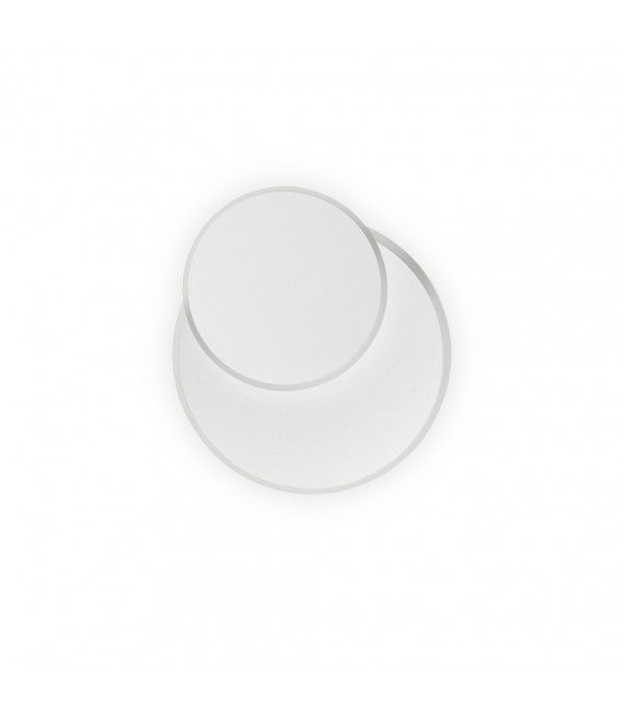 Wall light Pouche Glass, white metal 1 bulb 25cm