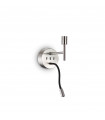 Wall lamp with reading light Set Metal, aluminum Nickel 20.5 Cm