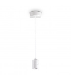 Lampada a sospensione design Set 1 lampadina Metallo, alluminio bianco