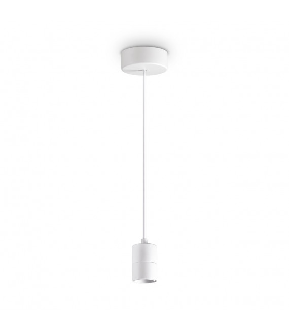Designer pendant lamp Set 1 bulb Metal, white aluminum