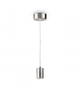 Suspensión de diseño Set 1 bombilla Metal, aluminio Níquel