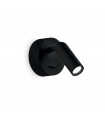 Wall lamp with reading lamp Bean Glass, black metal 1 bulb 8.5cm