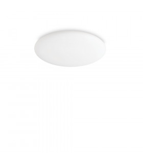 Plafonnier Level Verre,métal blanc 1 ampoule 8,5cm