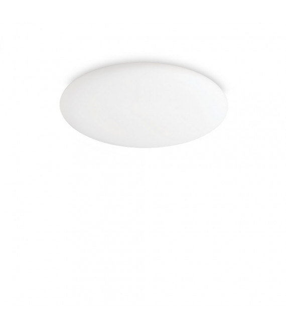 Plafón Level Glass, metal blanco 1 bombilla 8,5cm