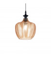 Suspension Lord 1 ampoule Verre,métal ambre
