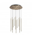 Suspension Filo 12 ampoules Métal,aluminium Laiton