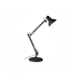 Sobremesa Wally metal negro mate 1 bombilla 58cm