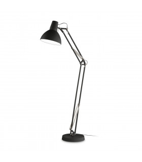 Wally desk lamp Matte black metal 1 bulb 160cm