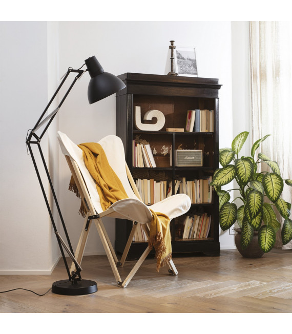 Lampada da scrivania Wally Metallo nero opaco 1 lampadina 160cm
