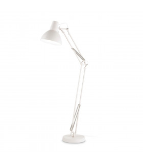 Lampada da scrivania Wally Metallo bianco opaco 1 lampadina 160cm