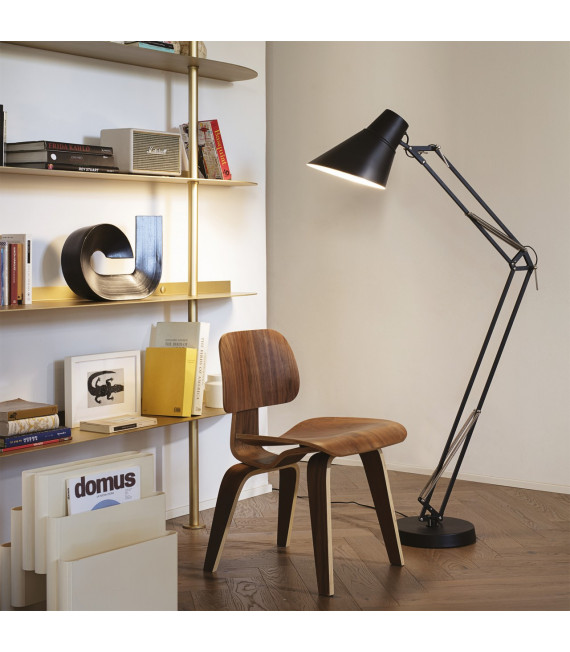 Lámpara de escritorio Sally metal negro mate 1 bombilla 160cm