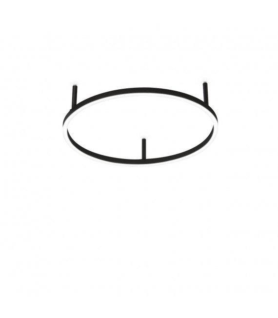 Plafoniera LED integrata Oracle Metallo, alluminio Nero 1 lampadina 7cm