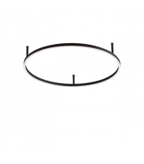 Plafoniera LED integrata Oracle Metallo, alluminio Nero 1 lampadina 7cm