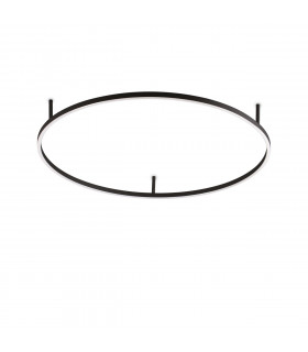 Plafoniera LED integrata Oracle Metallo, alluminio Nero 1 lampadina 7cm