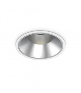 Foco empotrable Off Metal aluminio blanco 1 bombilla 13,2cm