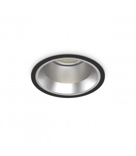 Foco empotrable Off Metal, aluminio Negro 1 bombilla 10cm