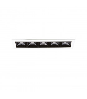 Spot encastré Lika Métal,aluminium Gris 1 ampoule 4,8cm