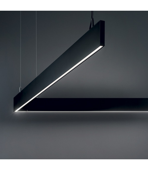 Suspension LED intégré Linus 1 ampoule Métal,aluminium Noir