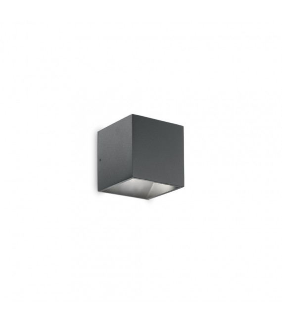 Gartenwandleuchte Rubik Metal, Aluminium Anthrazit 1 Glühbirne 7cm