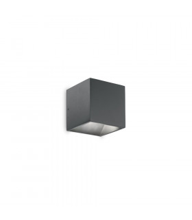Garden wall lamp Rubik Metal, aluminum Anthracite 1 bulb 7cm