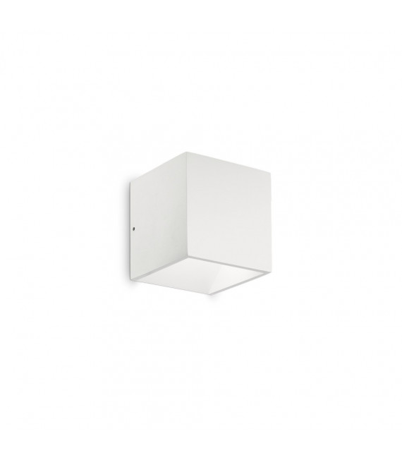 Garden wall lamp Rubik Metal, white aluminum 1 bulb 7cm