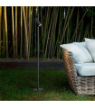 Borne de jardin Hub Métal,aluminium blanc 1 ampoule 110cm